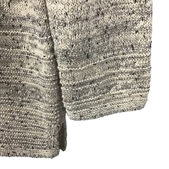 J. Jill Pure Marled Cowhide Speckle Textured Round Neck Pullover Sweater sz M - Picture 4 of 9
